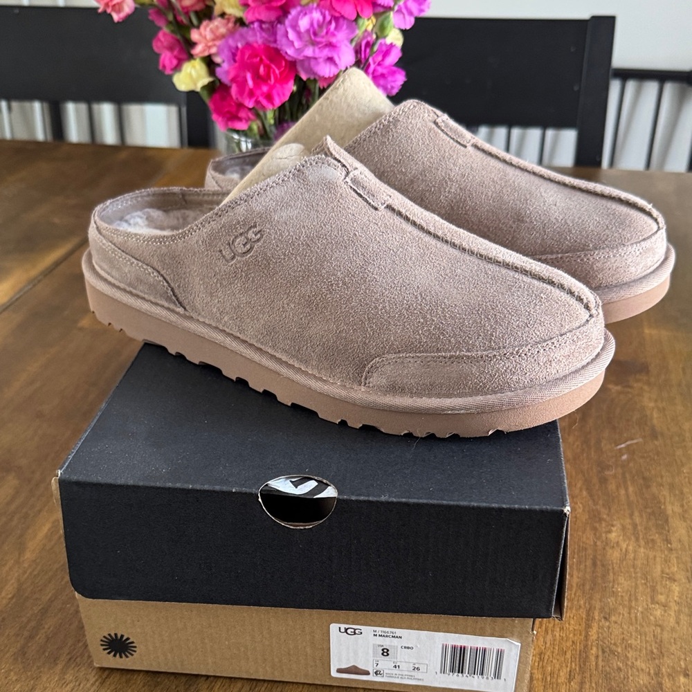 UGG Men's Brown Suede Loafers - Picture 1 of 5
